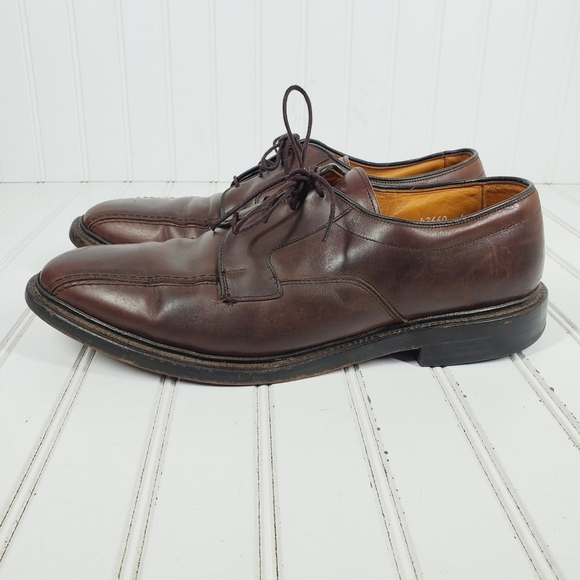 Allen Edmonds Hillcrest Bicycle Toe Derby Brown Leather Shoes i287 main image 10